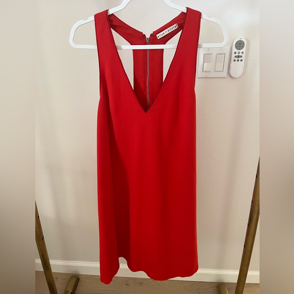 Alice and Olivia - red dress - low back